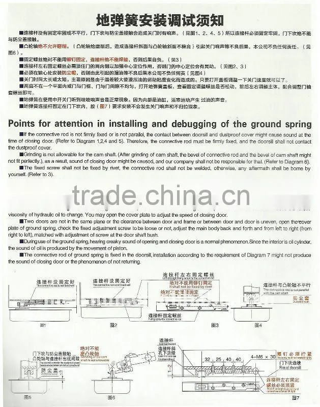 aluminum frame glass doors,opened by spring,can be open in and out MS-922