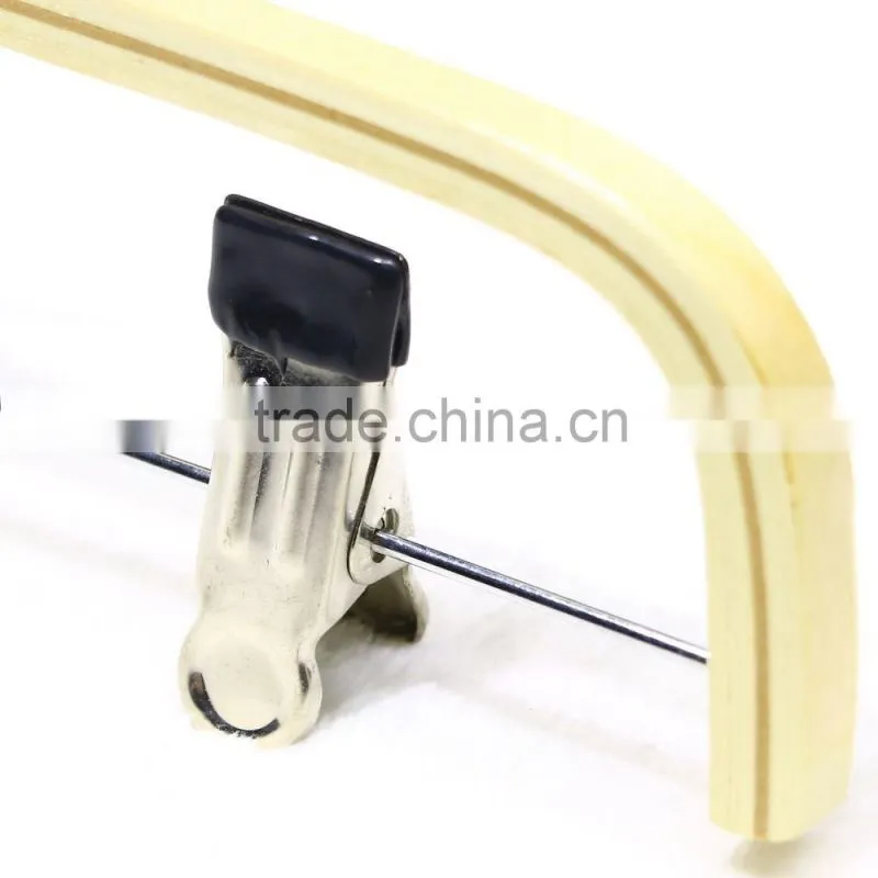 Elegant wooden pants hanger for children garment