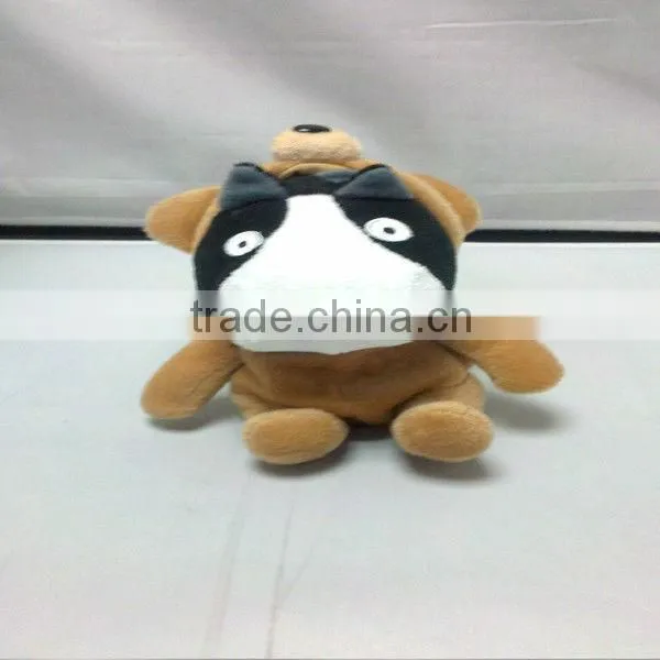 3D Face Transformation Unstuffed Animal Plush Key Bag For Kids