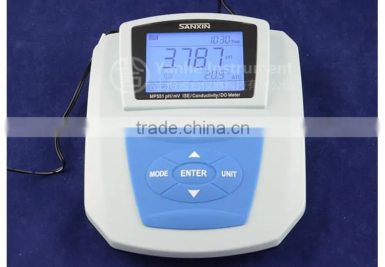 MP551 Benchtop pH/mV/Ion/Conductivity/DO Meter multi-parameter water quality analyzer