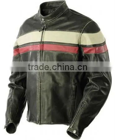 Mens Semi Motorbike Leather Jacket