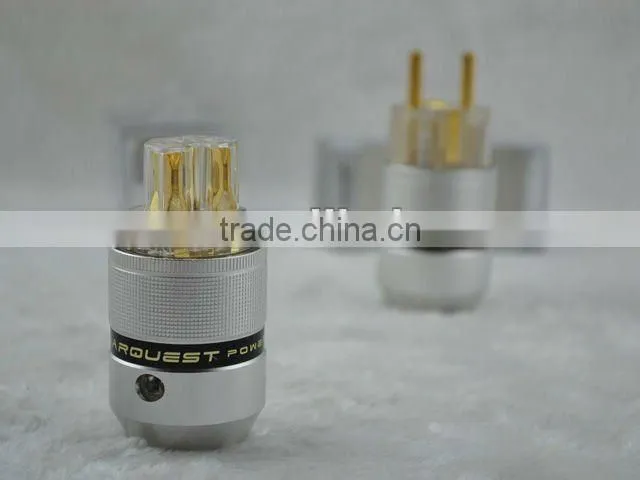 Sonar Quest Aluminum metal + 24K Gold Plated EUR Power Plug & IEC Connector