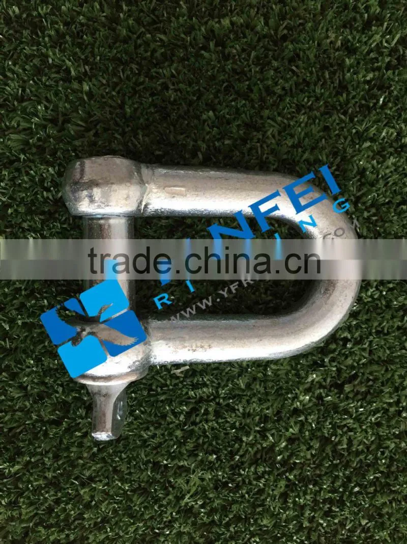Factory Price Galvanized Screw Pin US Type Steel Drop Forged D Shackle