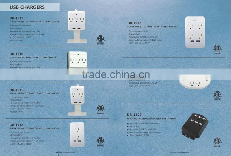 UL cetification Nadway 3pin charger with Usb
