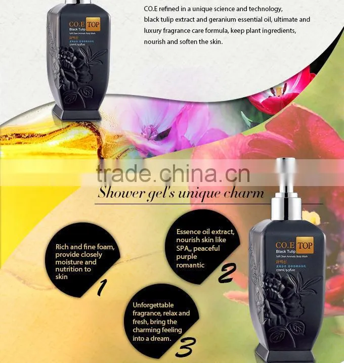Floral Bath Gel-Black Tulip Soft Clean Aromatic Body Wash
