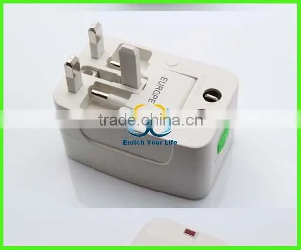 US to EU Europe and Universal AC Power Plug World Travel Adapter Converter