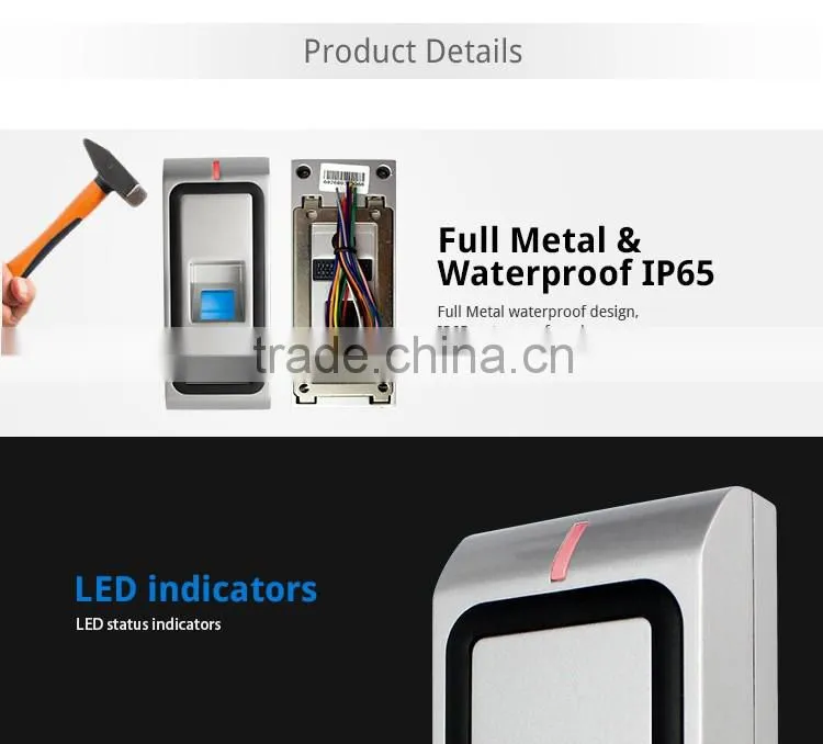 Fast Delivery High Security Metallic Casing Water protection Standalone Access Control