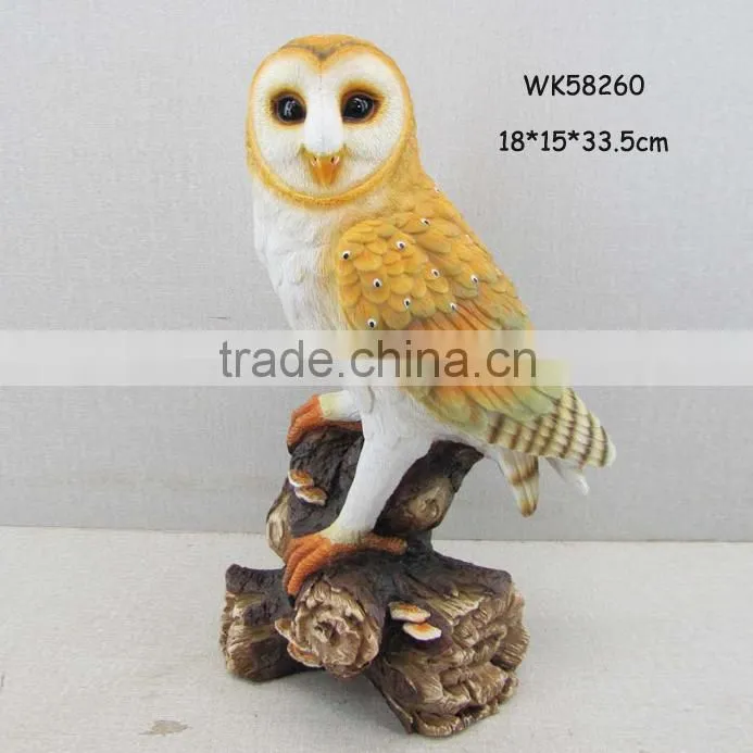 Garden decoration handmade wholesale polyresin bird figurines