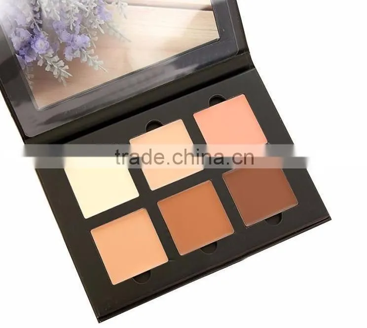 2016 New Professional Fancy 6 Colors/Set Face Concealer Beauty Pro Face Cream Makeup Concealer Contour Deep/light/Medium