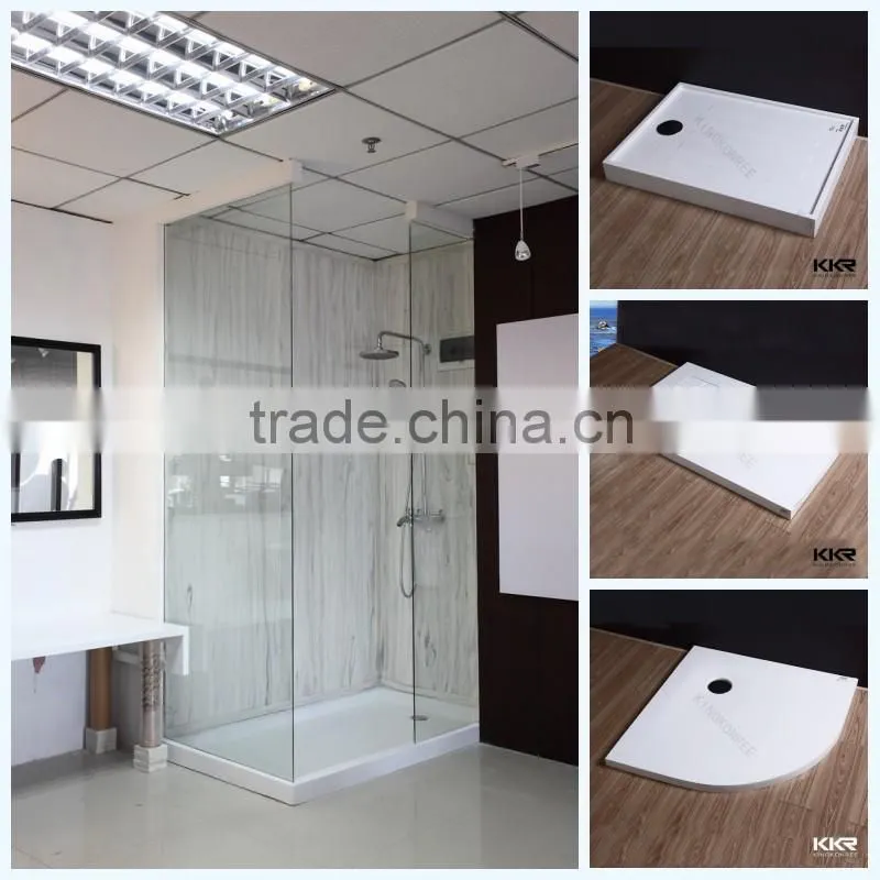 Shenzhen kkr hot selling solid surface shower tray for sale