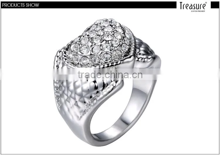 Wholesale jewelry supplier 925 silver ring diamond crystal ring Engagement jewelry
