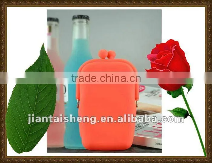 Silicone cell phone pouch, colorful silicone bag