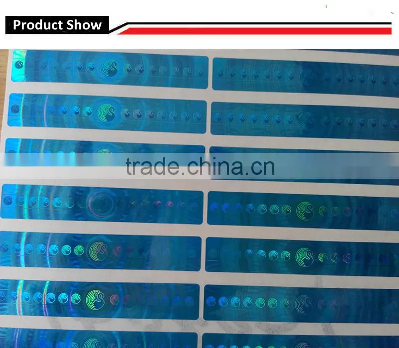 Tamper proof hologram sticker security void label