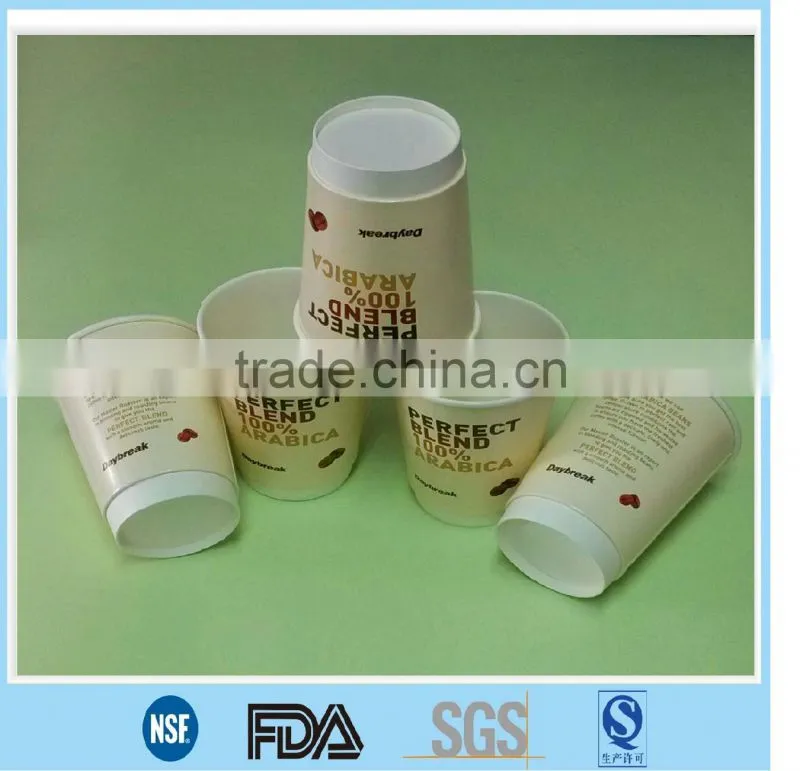 16oz disposable double paper cup/Customer printed paper coffee cup/Recycle double wall coffee cup