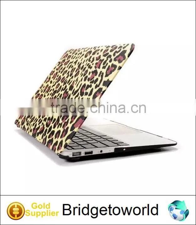 For Macbook Leopard Printed Case, Water Transfer Leopard Printed Cover for Macbook Air Pro Retina