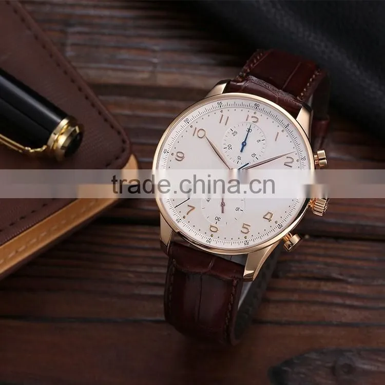 2016 fashion genuine leathered watch men designers watches
