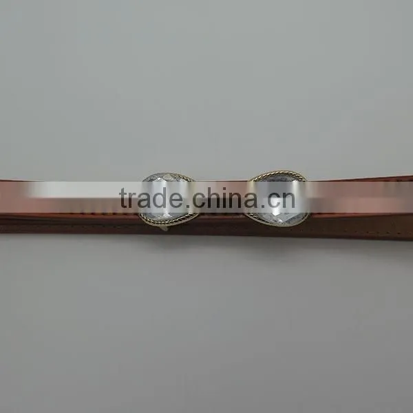 Skinny belt with glasses bowknot for women