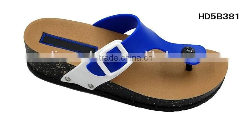 Fashionable Comfortable Wedge Women PVC Cork Sole Slipper