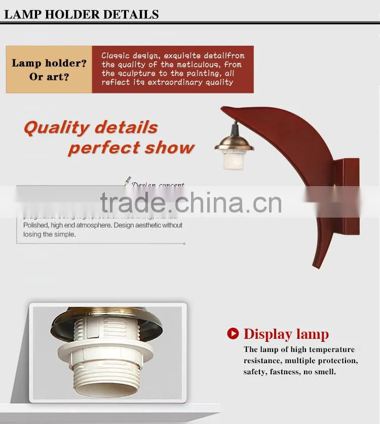 Jingdezhen ceramic decal pastel led modern wall lamp
