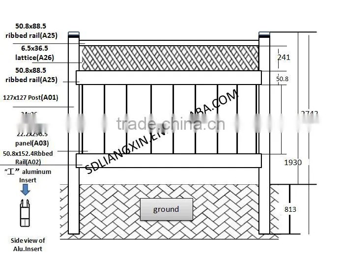 new design dark brown vinyl fence