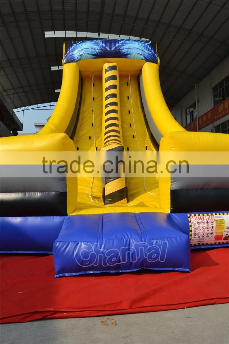 2015 hot sale inflatable double side climbing games for sale, inflatable climbing wall