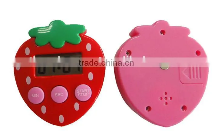 Mushroom style LCD Display Digital Kitchen Timer with Magnetic Function