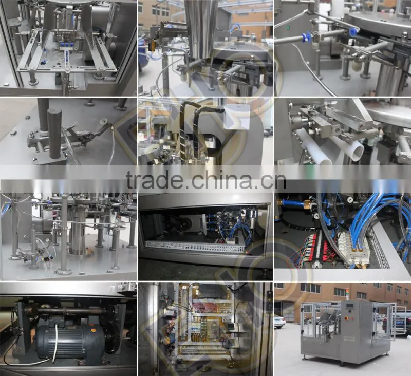 High speed new condition and grade rotary premade stand up bag counting full automatic Beverage Carousel type Bagger