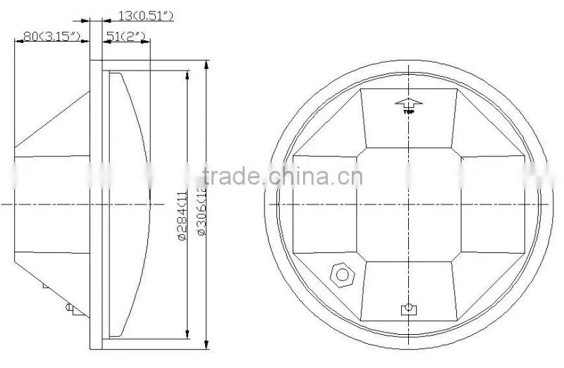 300mm EN12368 full ball traffic signal head
