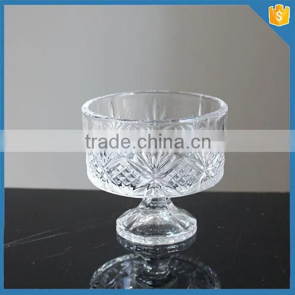 LXHY-G0102 engraved small bulk glass ice cream bowl