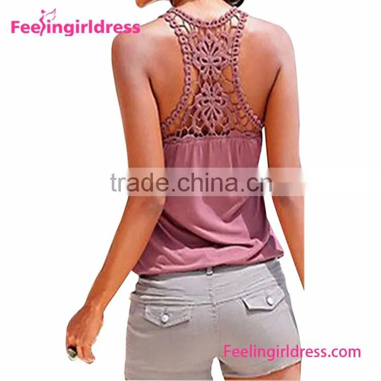 Dropship simple design style ladies chiffon blouse