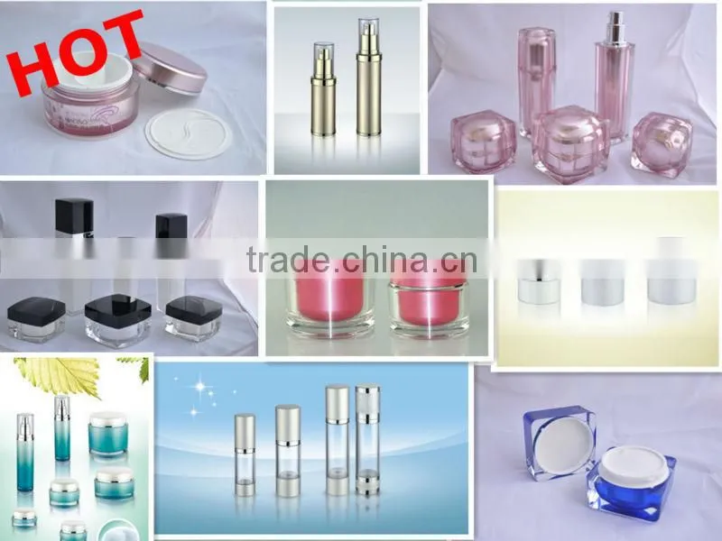 fancy color empty skin care bottles and jars