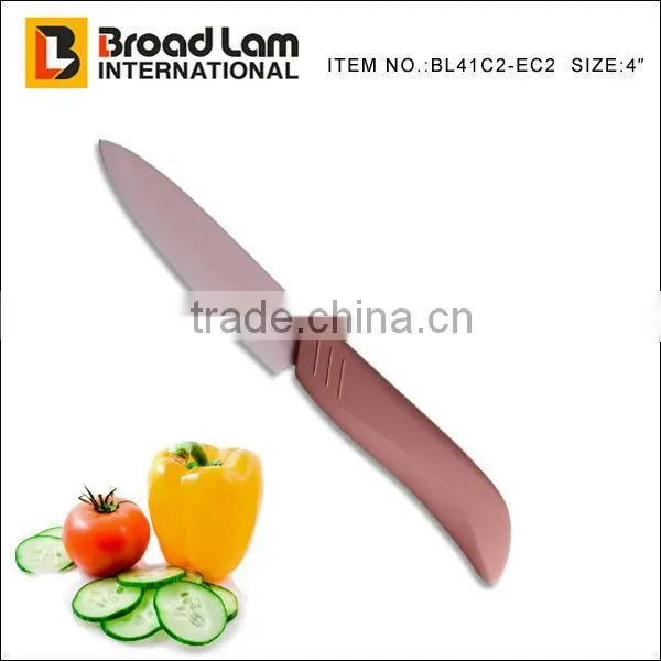 Professional 4 inch Paring Knife Ceramic material Pink color Blade and handle Kitchen Knife Vegetable knife