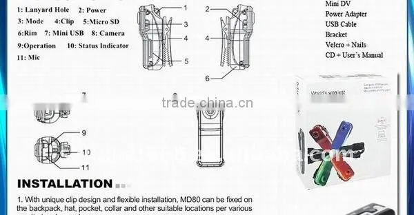 New AVI 720*480 Portable mini hidden camera