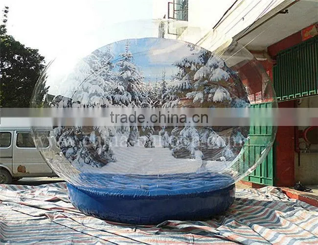 beautiful inflatable snow globe,giant inflatable show ball,Christmas inflatable snow ball for decoration
