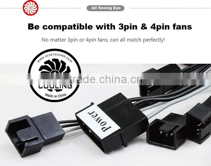 Alseye DA0228 manufacture 3 Pin/4Pin auto fan controller adjust fan speed