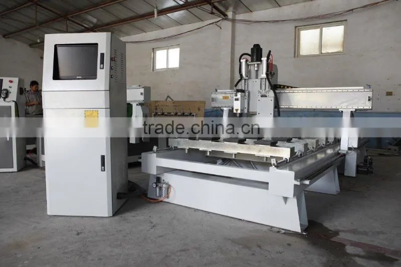 Vacuum table piece NC control two rotary spindle wood working cnc router