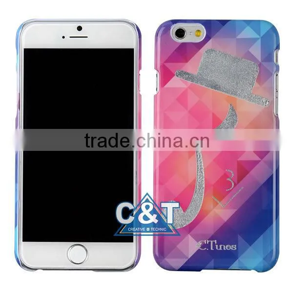 C&T Black hat music customized oem hard case for iphone 6 back cover