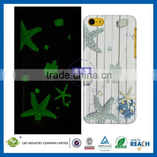 C&T Plastic luminou glow case for iphone 5c