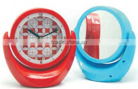 2014 multi-function mirror women and kids use Promotional table clock