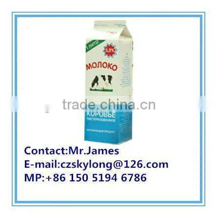 Three layer 1000ml Non-dairy Topping Cream Gable Top Carton