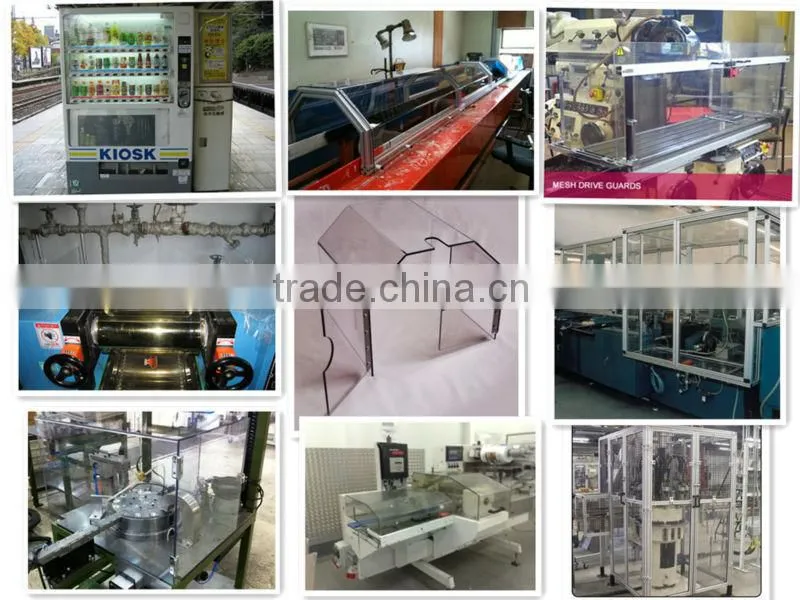 Machine security shield/ Polycarbonate sheet CNC engraving fabrication/Plastic fabrication