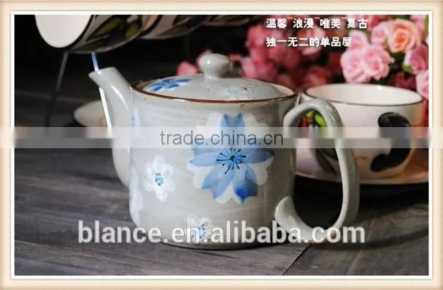 ceramic Vintage tea pot with painting