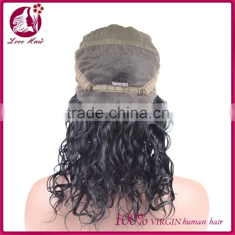 No tangle free human hair wig crochet braids with human hair mongolian virgin deep curl hair for woman