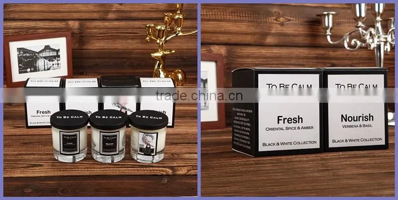 Handmade Popular Christmas Candle Set Jars Glass