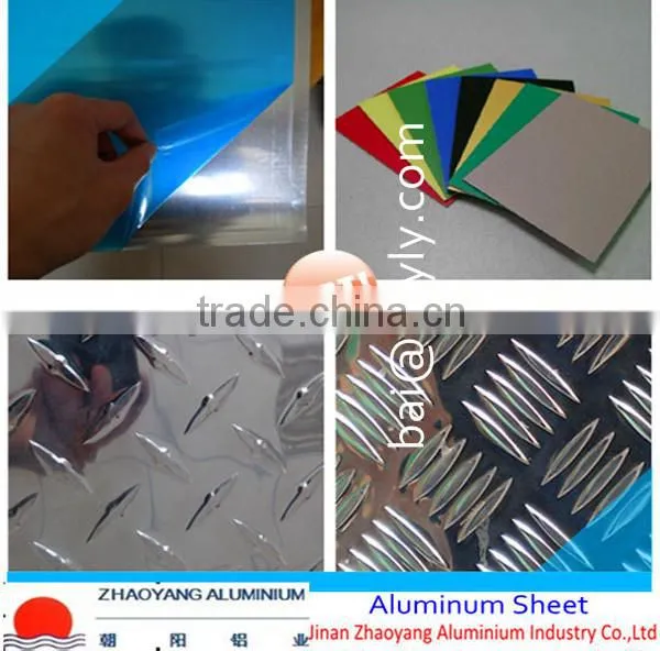 aluminum sheet with blue film