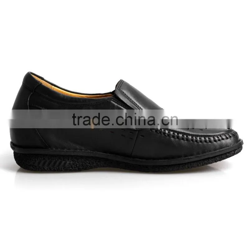 height increasing style genuine leather men shoes casual