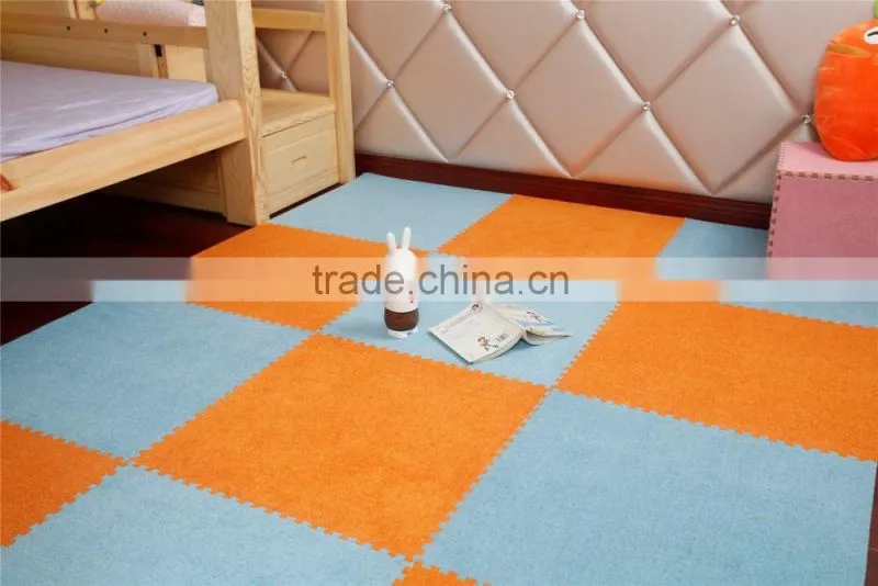 warm and easy to clean fabric flooring foam mat