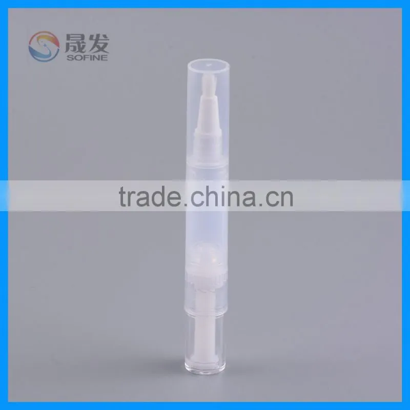 Plastic personal care essence bottle with brush