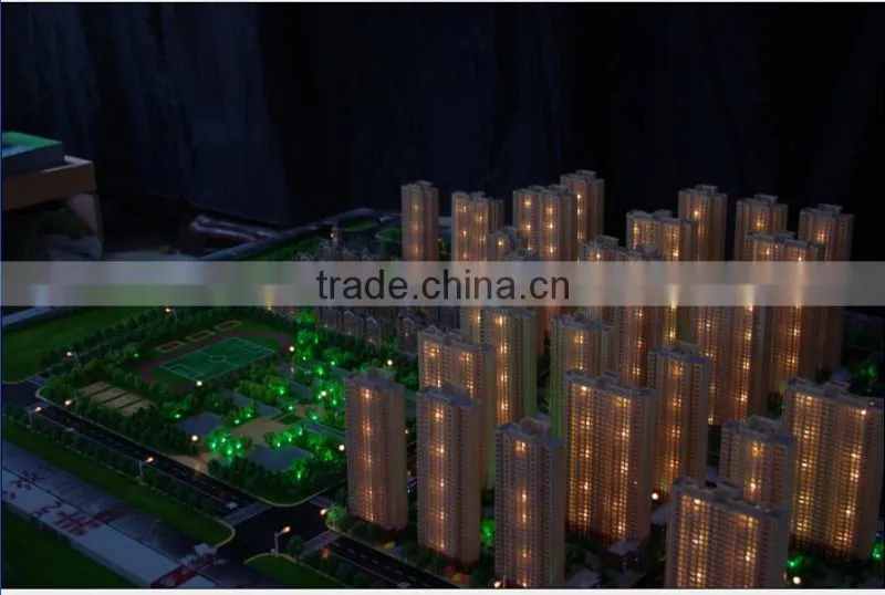 3D Maquette Apartment house building scale model making