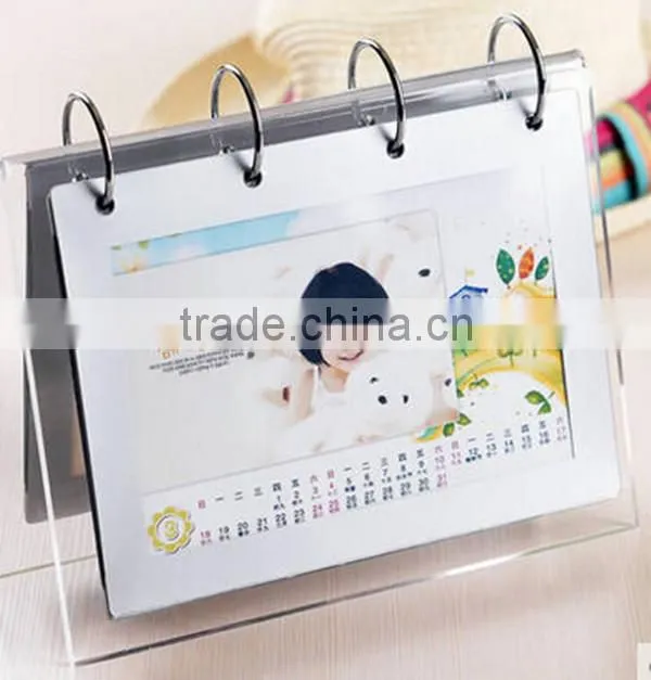 2016 Acrylic table clocks calendar